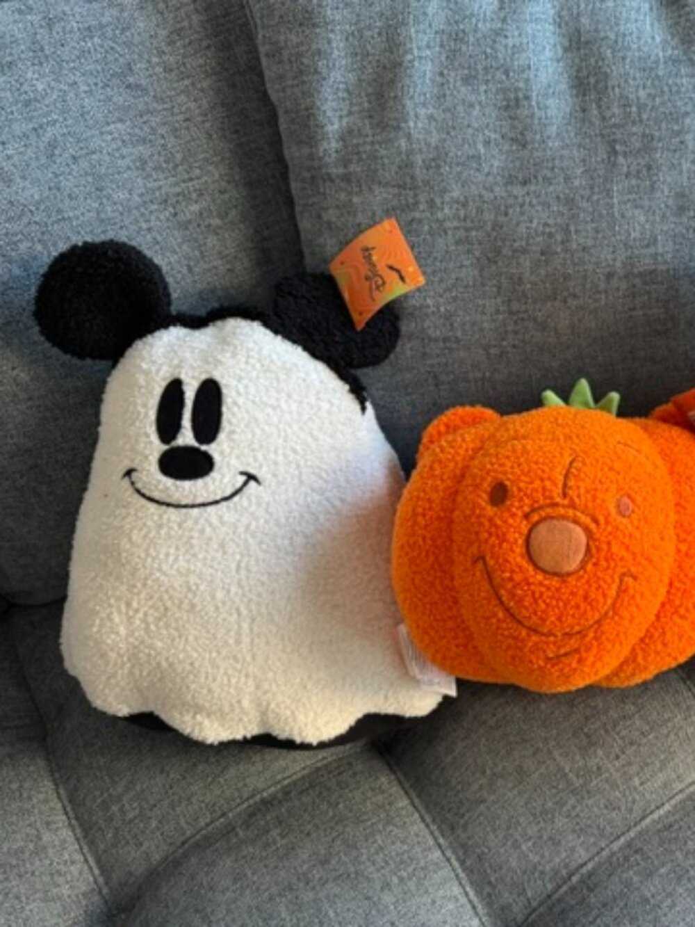 Disney Halloween Plush Pillows – Mickey Mouse Ghost & Winnie the Pooh Pumpkin